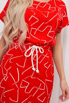 Платье длинное красное с разрезами Селена №5 Valentina(фото3)